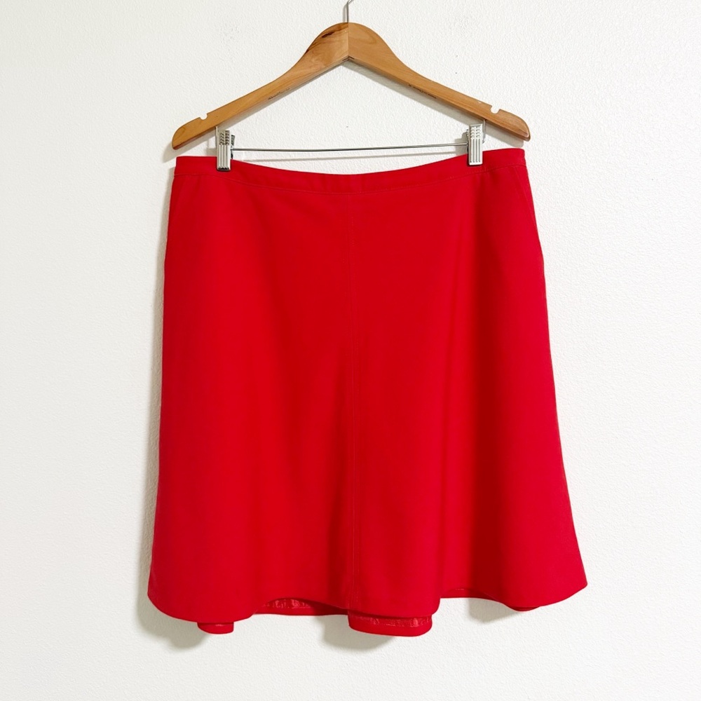 Loft Bright Red A Line Skirt